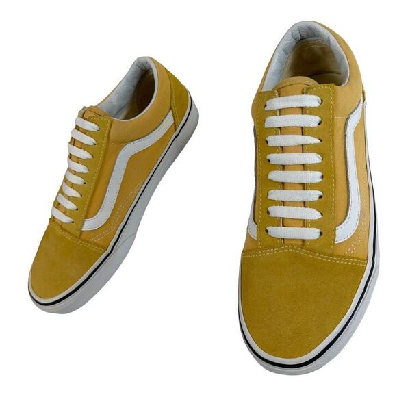 VANS Old Skool Golden Yellow Cap Toe Sneakers Men’s Size 7 - Picture 2 of 9